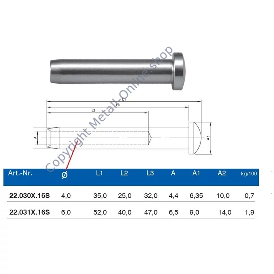 Endstück für Drahtseilspanner, Edelstahl (AISI 316 - V4A), verschiedene Größen