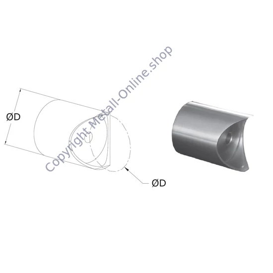 Verbinder für Eckbogen mit Gelenk, Edelstahl (AISI 304 - V2A), verschiedene Größen