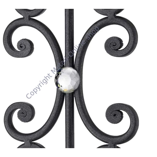 Ornament, handgeschmiedet, mit 4 Swarovski Kristallen