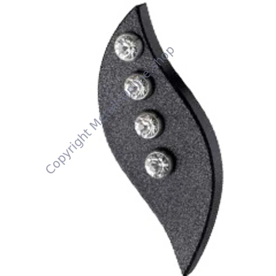 Zierblatt mit Swarovski Kristall Dekor