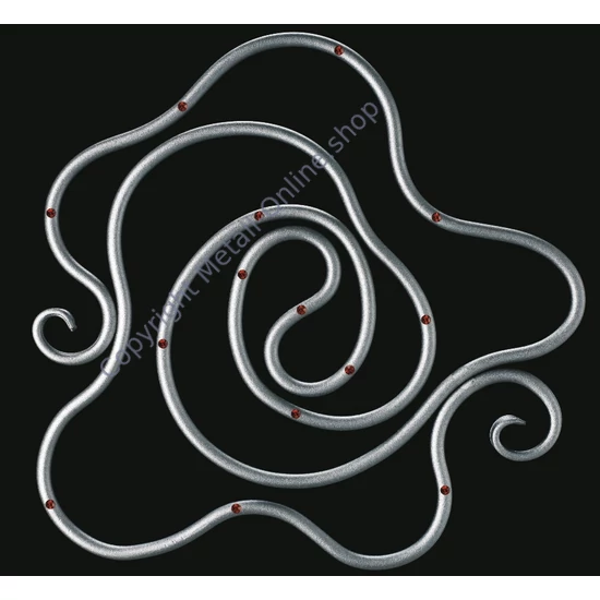 Abstraktes Ornament mit Swarovski Kristall Dekor