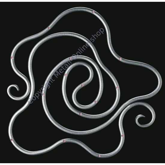Abstraktes Ornament mit Swarovski Kristall Dekor