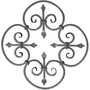 Rosette, verschiedene Materialstärken