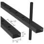 Rechteckrohr 50x25x2mm, durchgebohrt, verschiedene Lochgrößen