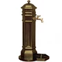 gartenbrunnen, standbrunnen, antik, mit wasserhahn