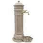 gartenbrunnen, standbrunnen, antik, mit wasserhahn