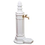 gartenbrunnen, standbrunnen, antik, mit wasserhahn
