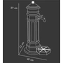 Bild 2/3 - PISA Standbrunnen für den Garten, antik, Marmor-Effekt, Gartenbrunnen aus Metall (Aluminium) mit Wasserhahn