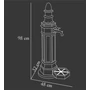 Bild 2/3 - ROMA Standbrunnen für den Garten, antik, Hammerschlag Silber, Gartenbrunnen aus Metall (Aluminium) mit Wasserhahn