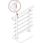 Handlaufhalter für Rundrohr, anbaubar an Rundrohr, höhenverstellbar, Edelstahl (AISI 304 - V2A), verschiedene Größen