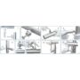 Bild 3/4 - Handlaufhalter für Rundrohr, anbaubar an Vierkantrohr, höhenverstellbar, mit Gelenk, Edelstahl (AISI 304 - V2A), verschiedene Größen
