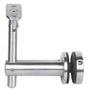 Bild 1/4 - Handlaufhalter für Rund-und Vierkantrohr, anbaubar an Glas oder Holz, mit Gelenk, höhenverstellbar, Edelstahl (AISI 304 - V2A), verschiedene Größen