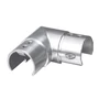 Eckbogen 90° für Glasleistenrohr, horizontal, Edelstahl (AISI 304 - V2A)