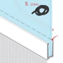 Unteres Glasleistenprofil aus Aluminium, mit seitlicher Befestigung