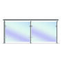 Bild 8/10 - Glashalterung mit Sicherungsstift, 63x45mm, Einsatz bei Rundrohr (Zinkdruckguss, Edelstahleffekt), verschiedene Größen