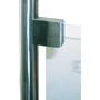 Eckglashalter mit Sicherungsstift, 55x70mm, für Rundrohr, Edelstahl (AISI 316 - V4A)