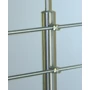 Querstabhalter mit Durchgangsbohrung, anbaubar an Rohr, Edelstahl (AISI 304 - V2A), verschiedene Größen