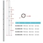 Bild 2/2 - Geländerpfosten, Edelstahl, Rundrohr, vorgebohrt für Querstabhalter, mit 5xM6 Bohrungen  (AISI 304 - V2A), verschiedene Größen