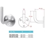 Handlaufhalter mit M6 Innengewinde, Edelstahl (AISI 304 - V2A)