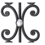 Ornament, handgeschmiedet, mit 4 Swarovski Kristallen