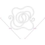 Abstraktes Ornament mit Swarovski Kristall Dekor