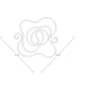 Abstraktes Ornament mit Swarovski Kristall Dekor